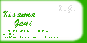 kisanna gani business card